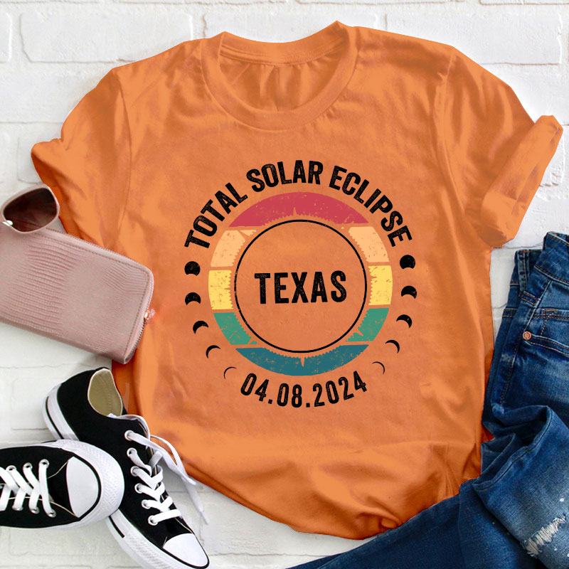 Personalized Total Solar Eclipse Teacher T-Shirt