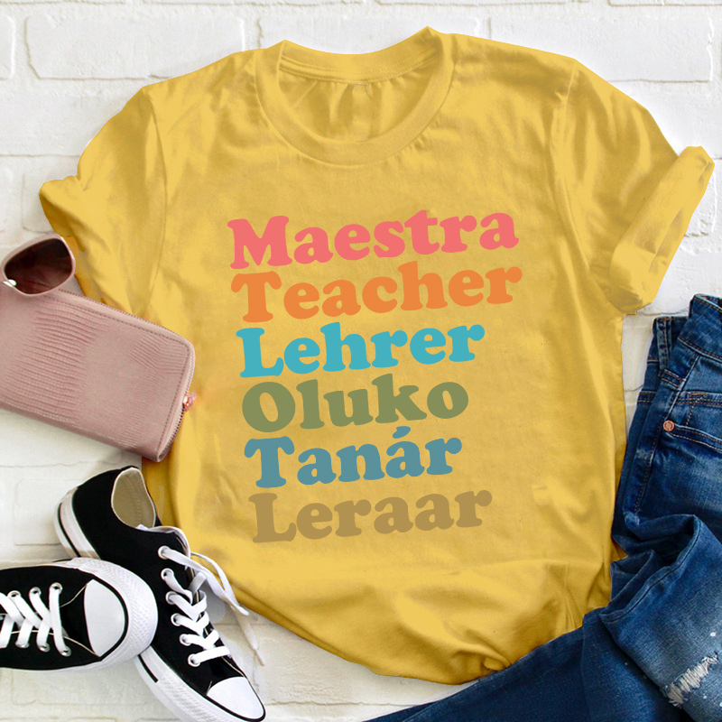 Bilingual Educator Multilingual Teacher T-Shirt