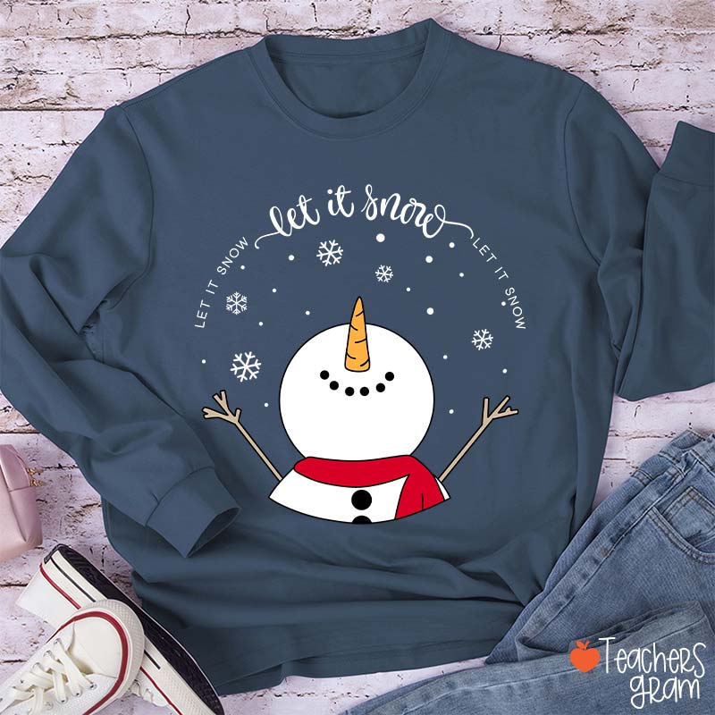 Let It Snow Teacher Long Sleeve T-Shirt