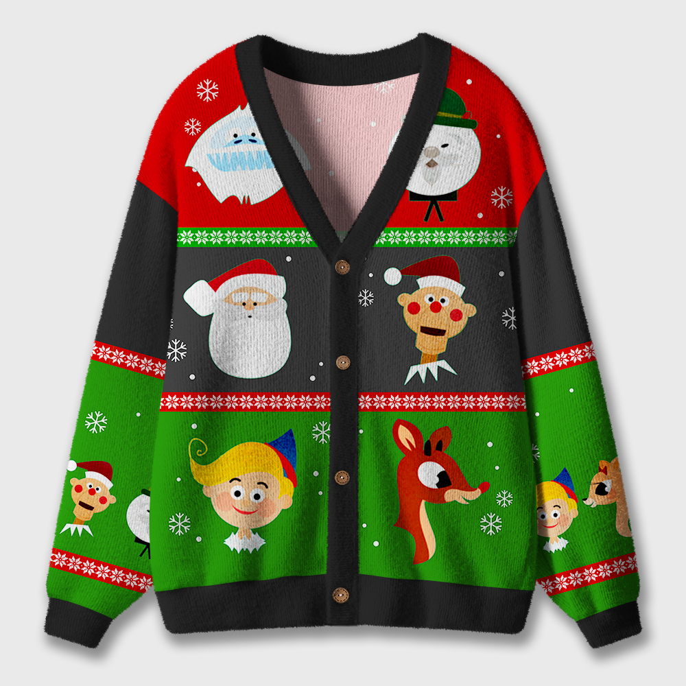 Having Christmas With Little Elf Teacher Ugly Cardigan Sweaters