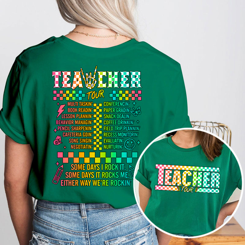 Teacher Tour Teacher Two Sided T-Shirt