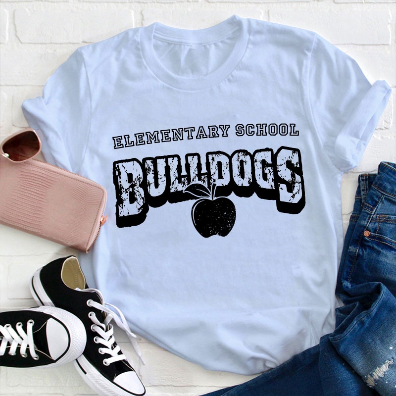 Personalized School Name Mascot And Paw Teacher T-Shirt