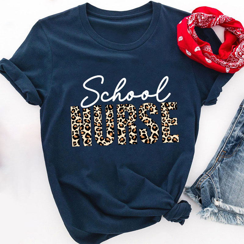 Leopard Print School T-Shirt
