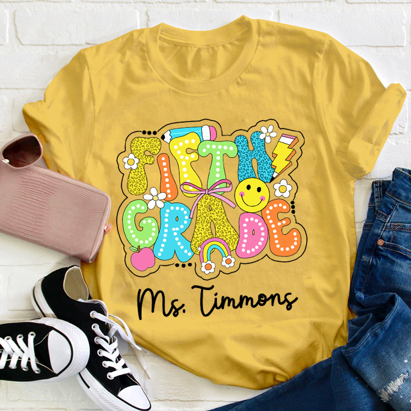Personalized Retro Back To School Funny Teaching Teacher T-Shirt