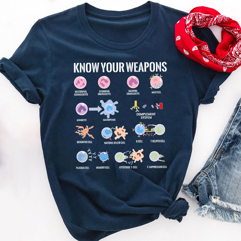 Know Your Weapons Science Icon Teacher T-Shirt