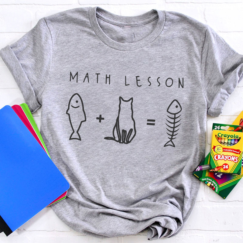 Math Lesson Kitty Algebra Teacher T-Shirt