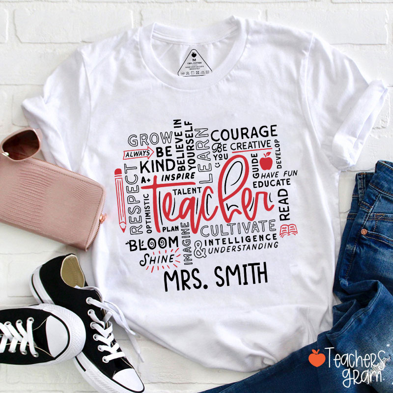 Personalized What Makes A Teacher Great Teacher T-Shirt