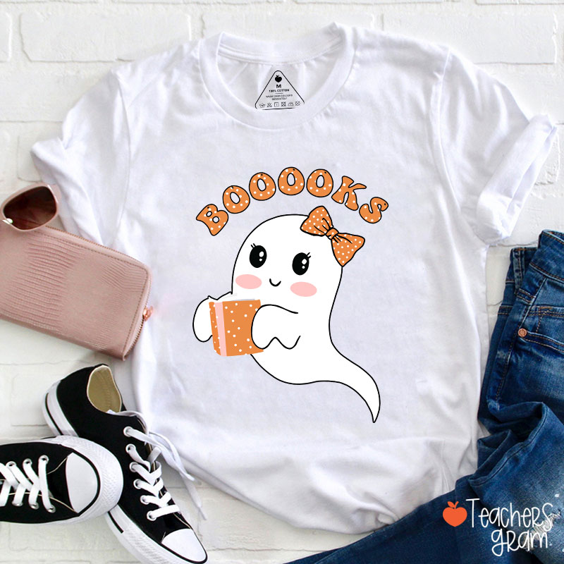Lovely Ghost Reading Booooks T-Shirt