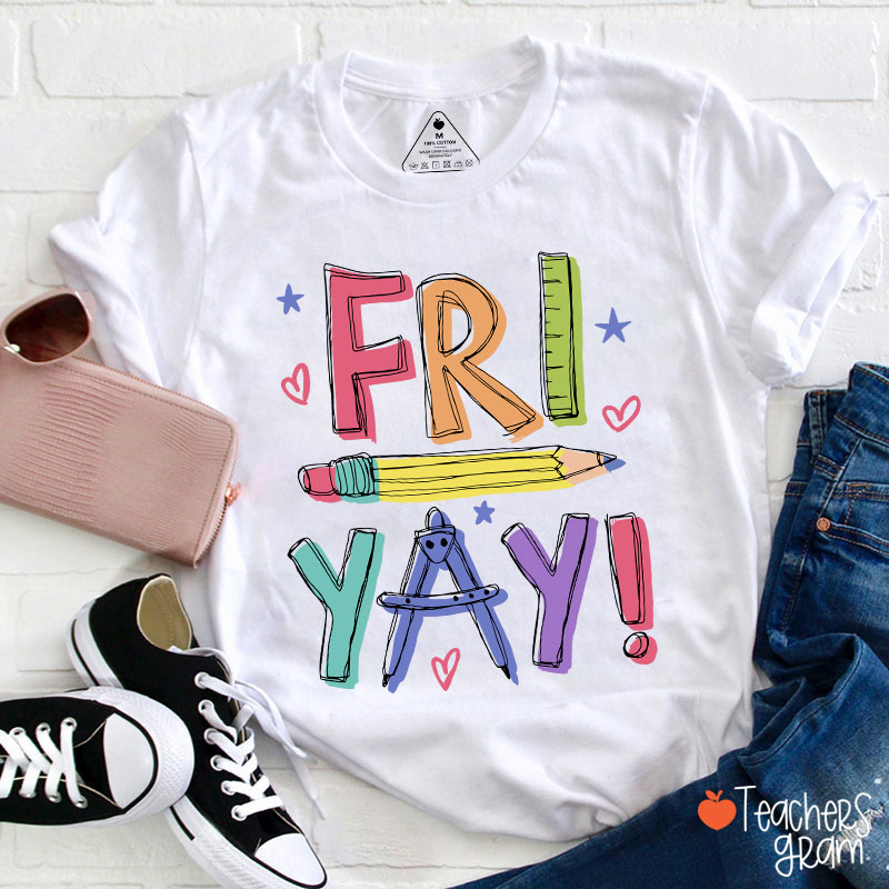 Happy Friyay Bruh Teacher T-Shirt Sale-Teachersgram