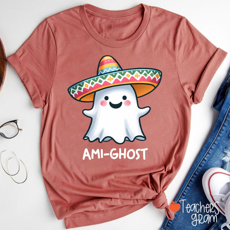 Ami Ghost Halloween Spanish Teacher T-Shirt