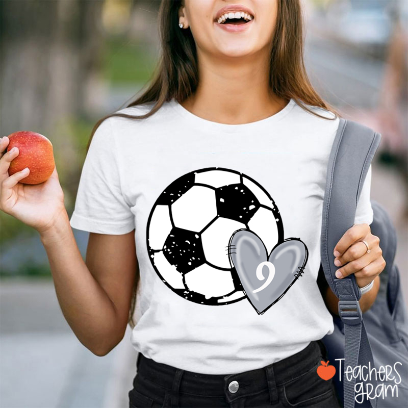 Personalized Number Soccer Teacher T-Shirt