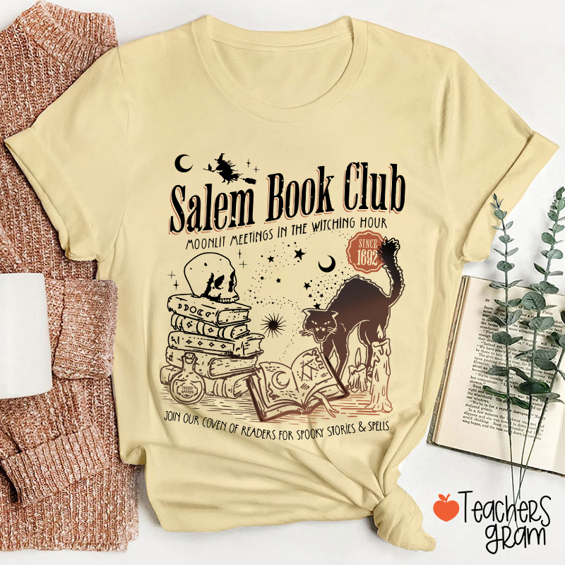 Salem Book Club Halloween Teacher T-Shirt