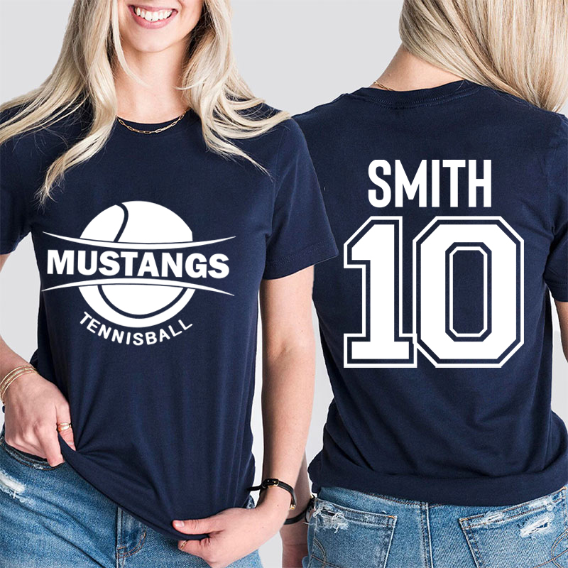 Personalized Team Name And Sport Game Day Teacher Two Sided T-Shirt