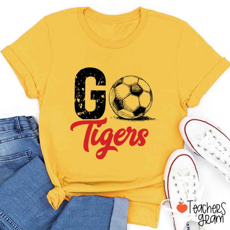 Personalized School Mascot Go Football Teacher T-Shirt