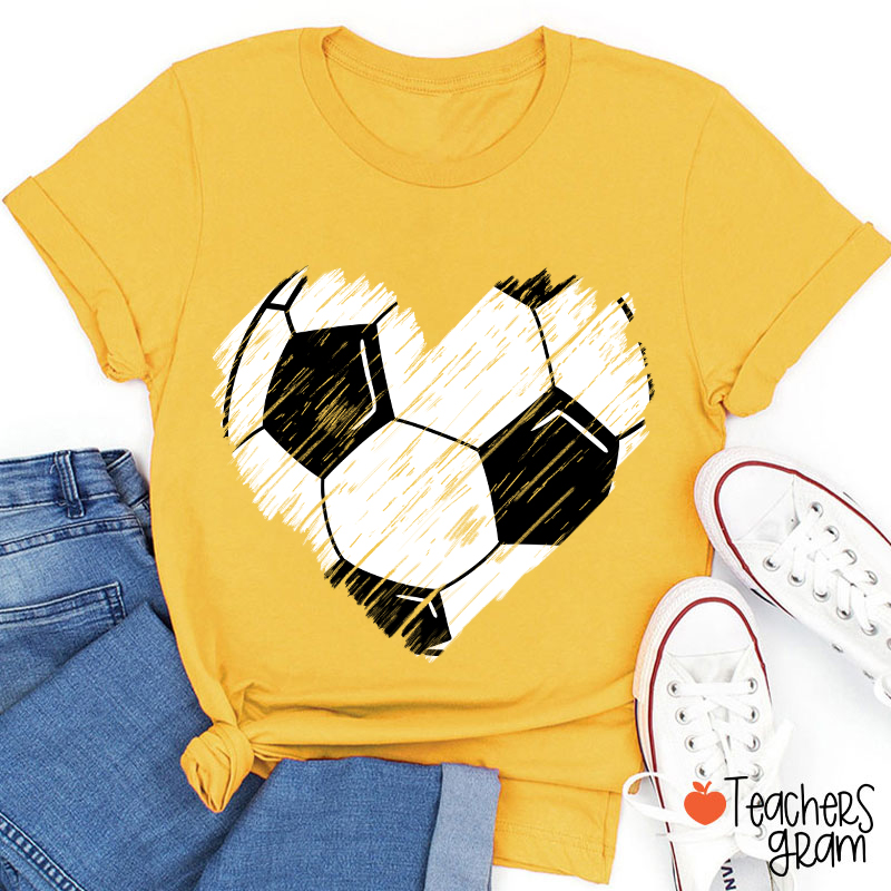 Soccer Heart Teacher T-Shirt