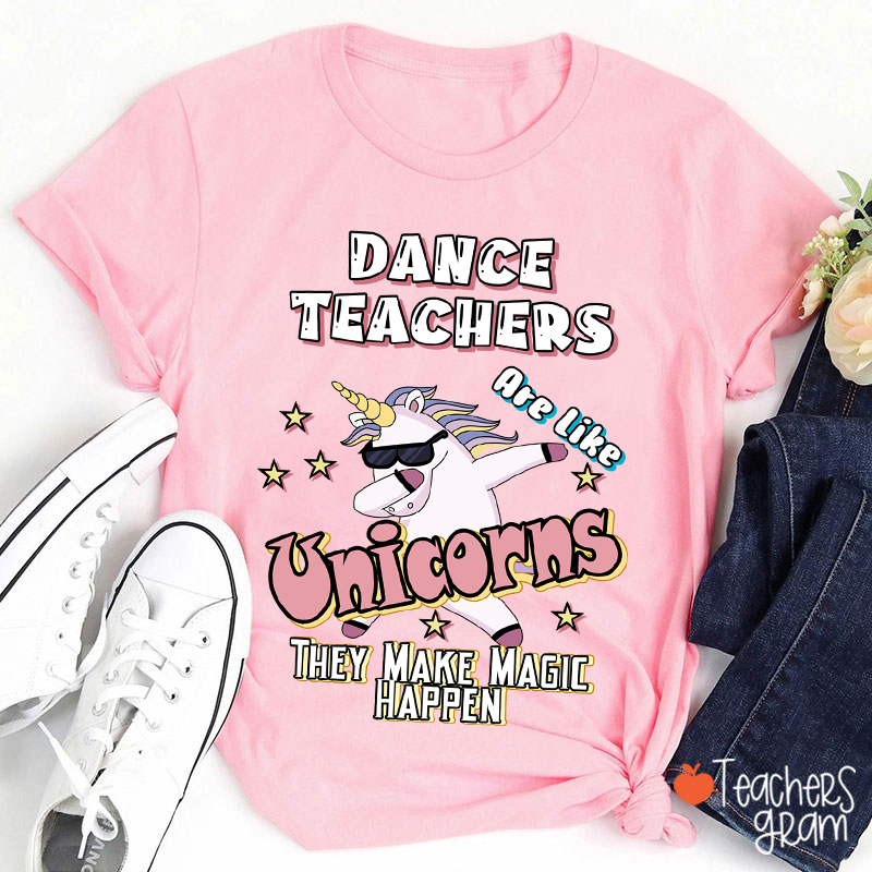 Personalized Teachers Unicorns They Make Magic Happen Teacher T-Shirt