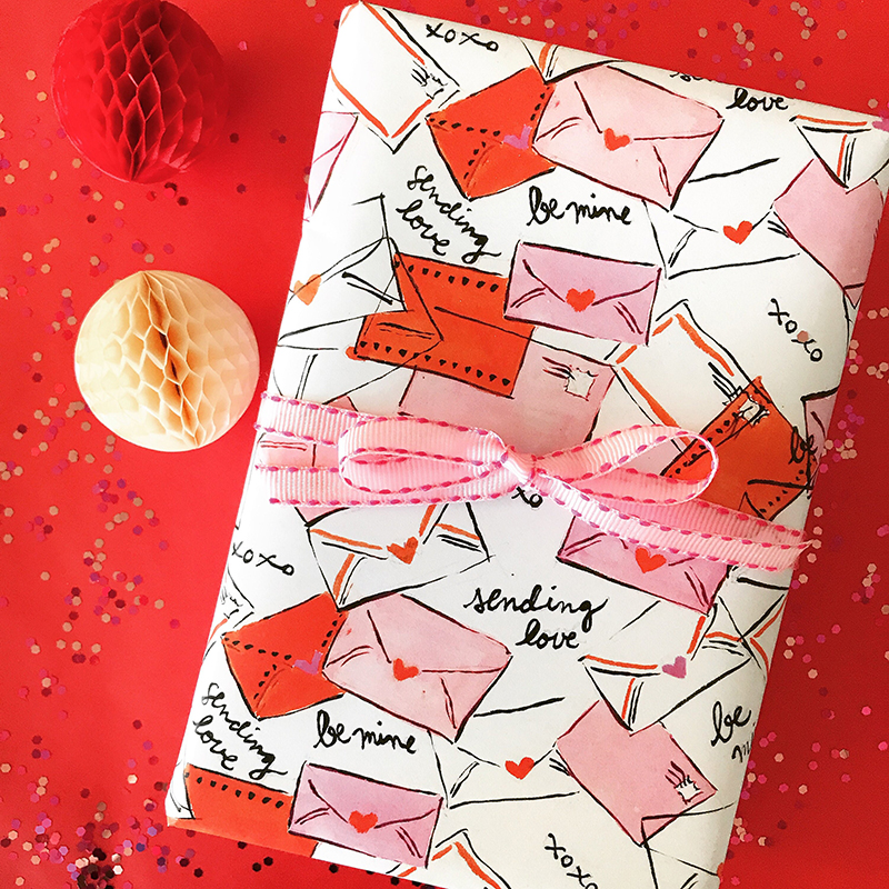Letters To My Valentine Teacher Wrapping Paper