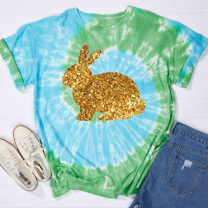 Glitter Easter Peeps Teacher Tie-dye T-Shirt