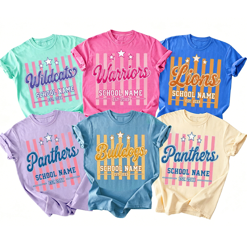 Personalized Preppy Mascot School Spirit Teacher T-Shirt