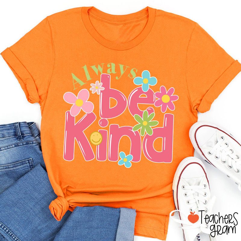 Be Kind Flower Teacher T-Shirt
