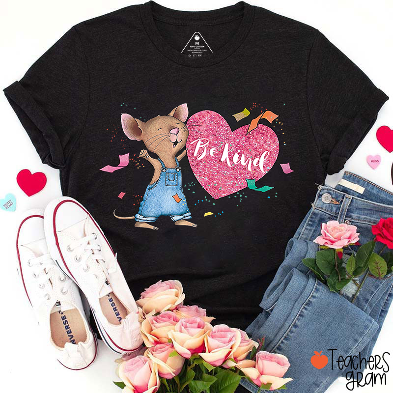 Be Kind Heart Children's Books Valentines Teacher T-Shirt