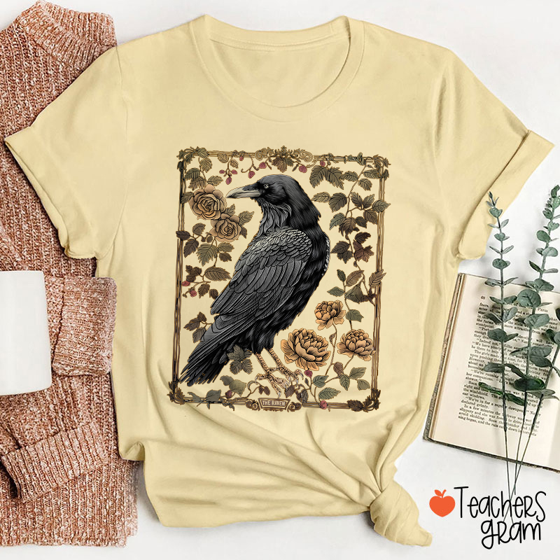 Dark Academia Raven Teacher T-Shirt