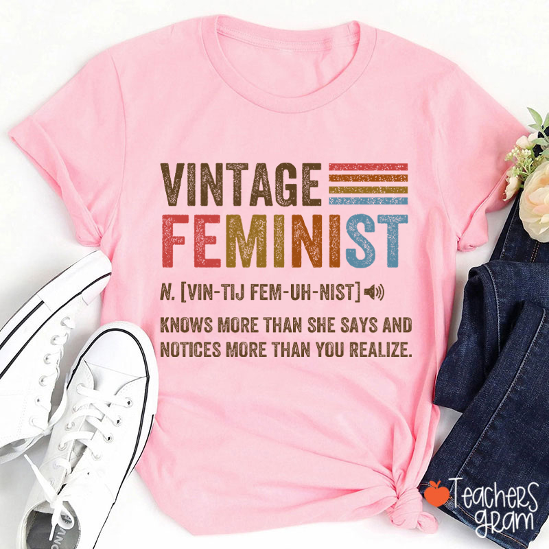 Vintage Feminist Teacher T-Shirt