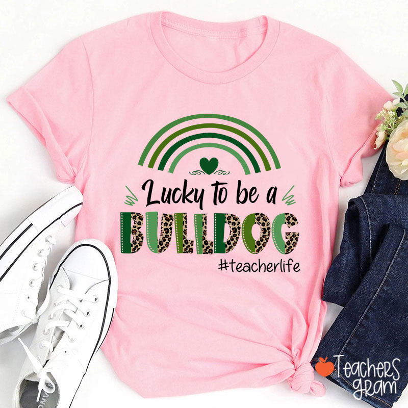 Personalized Mascot And Hashtag Lucky To Be Teacher T-Shirt