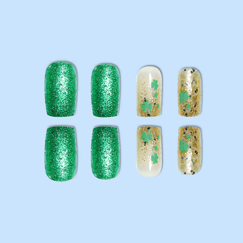 Four Leaf Clover St. Patrick's Day Teacher Fake Nail