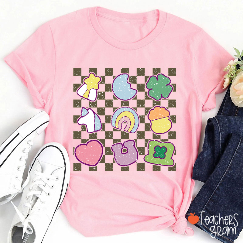 Cute Icons St. Patrick's Day Teacher T-Shirt