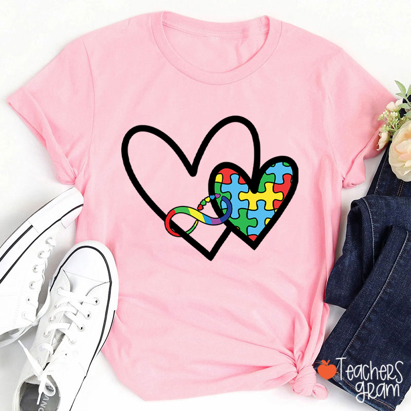 Autism Heart Teacher T-Shirt