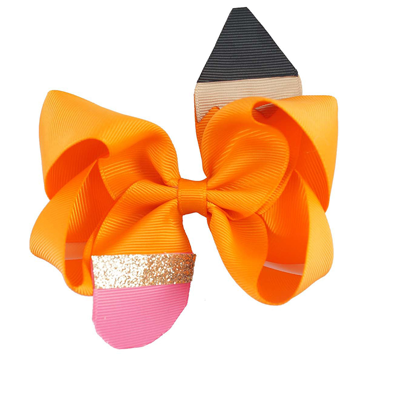 Pencil Bow Teacher Hair Clip