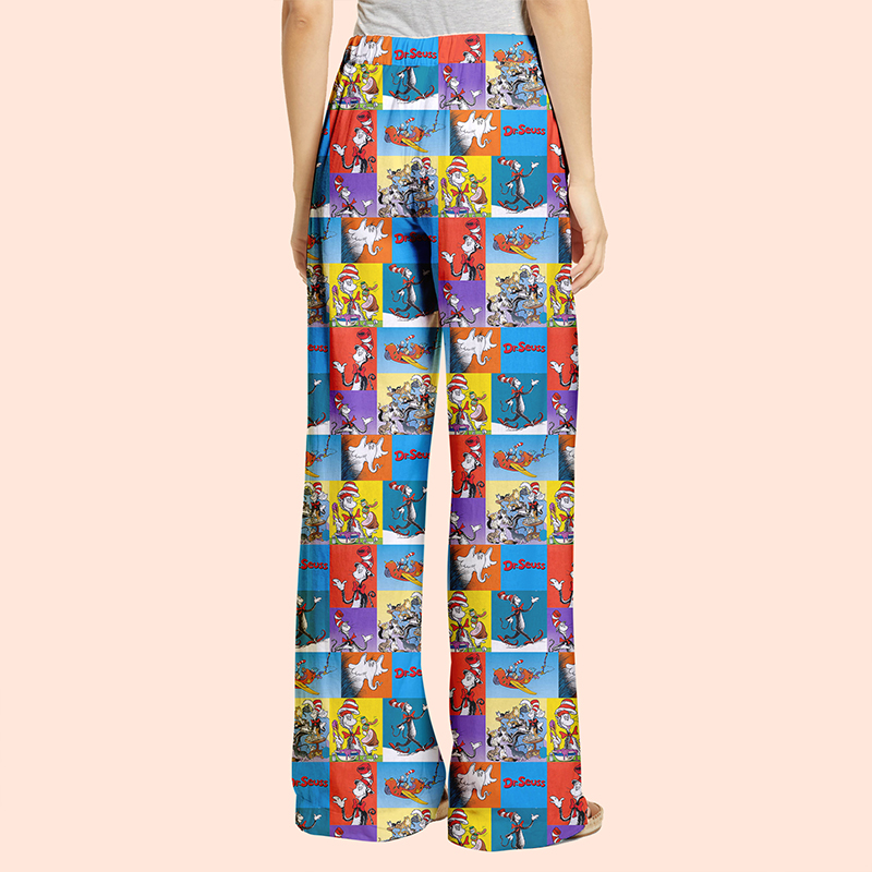 The Cat's Daily Routine Teacher Wide Leg Pants