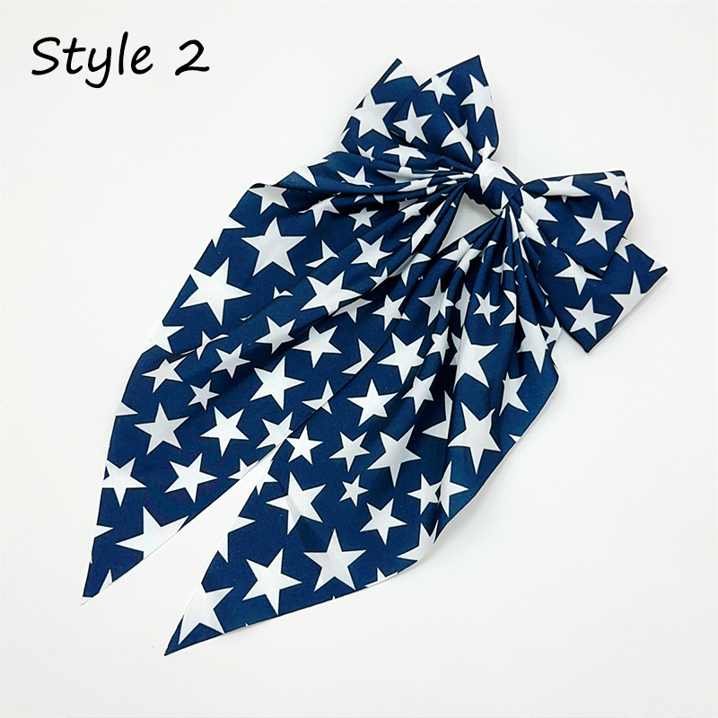 4th Of July American Flag Patriotic Hair Bow Clips