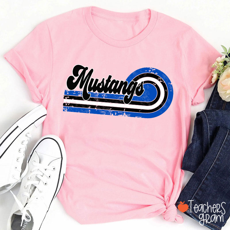 Personalized Retro Mascot School Spirit Teacher T-Shirt