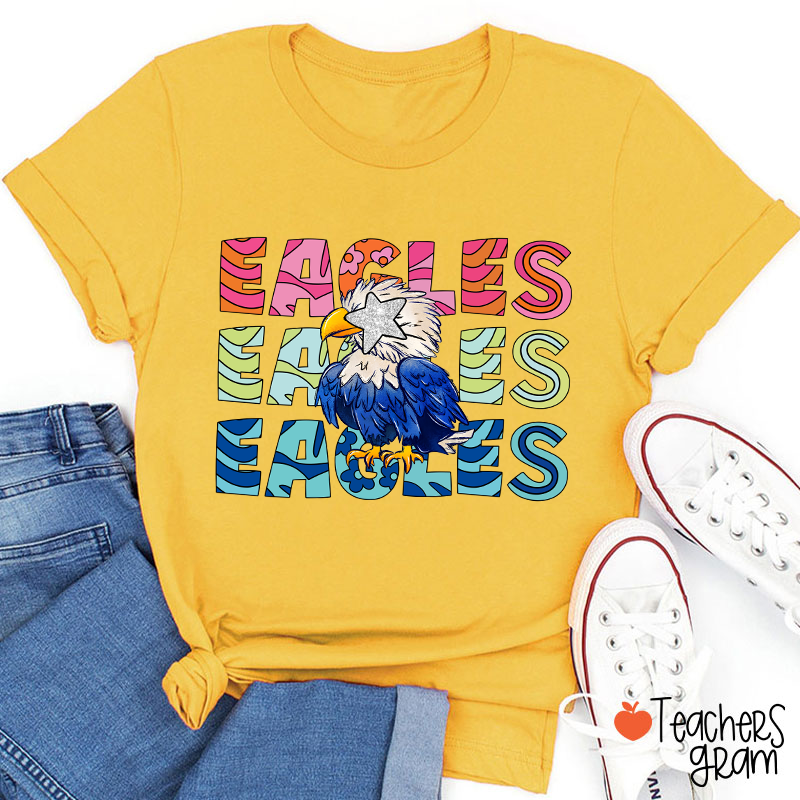 Personalized Mascot Starry Eyes School Spirit Teacher T-Shirt