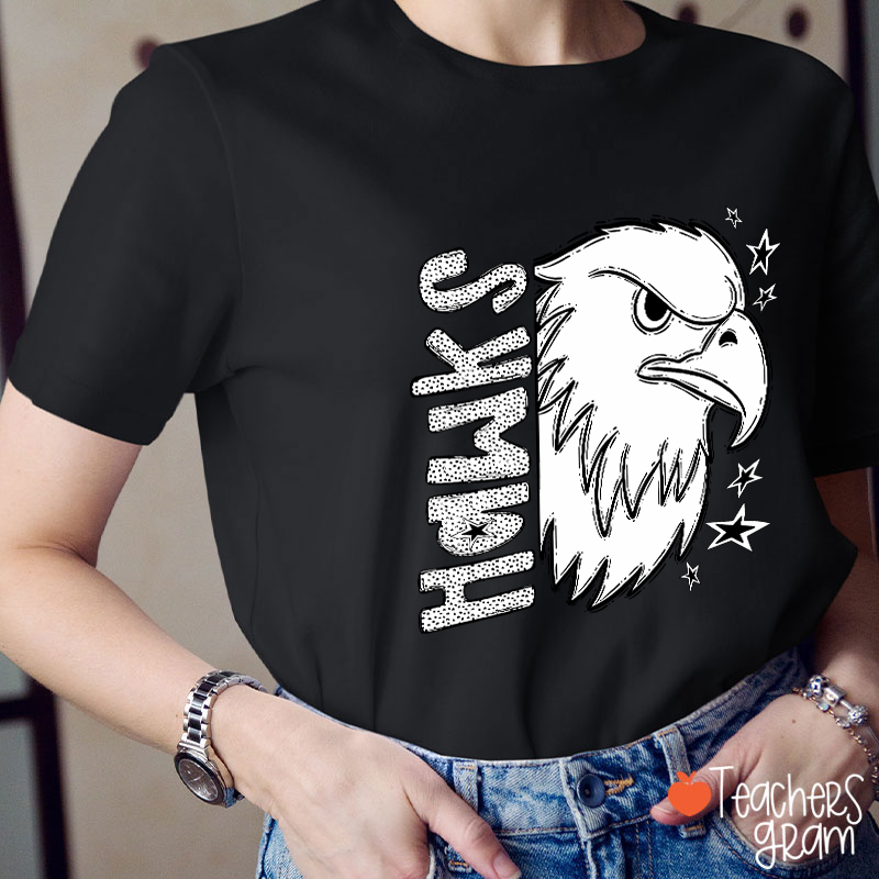 Personalized Mascot Graphic Bold Game Day Teacher T-Shirt