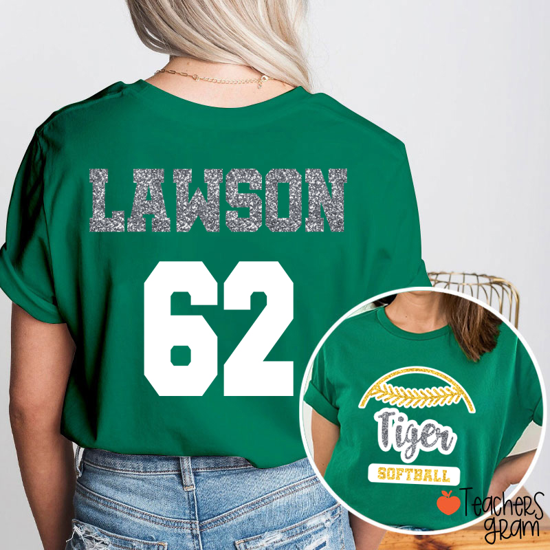 Personalized  Mascot And Name Go Warriors Teacher Two Sided T-Shirt