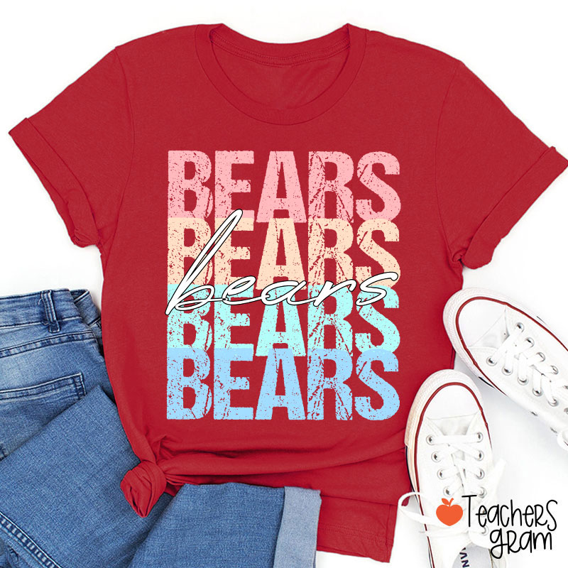 Personalized Mascot Retro Distressed School Spirit Teacher T-Shirt