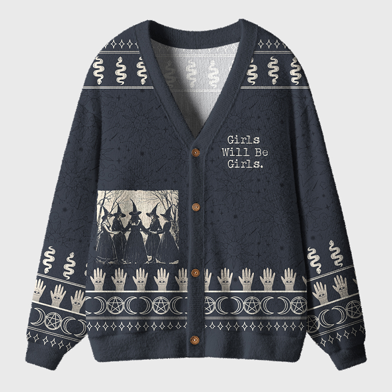Girls Will Be Girls Teacher Ugly Cardigan Sweaters