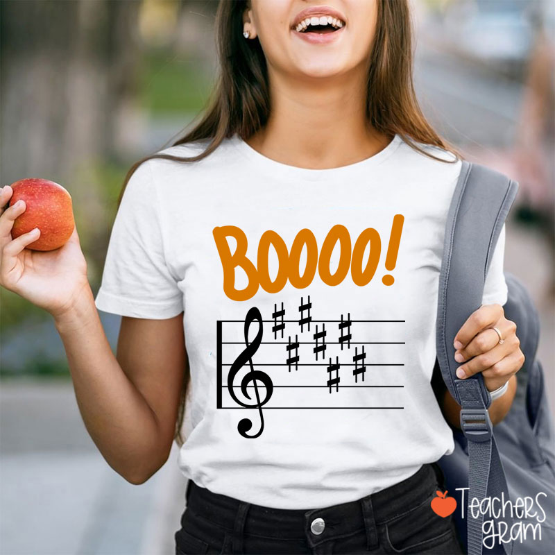 Boo Music Score Teacher T-Shirt