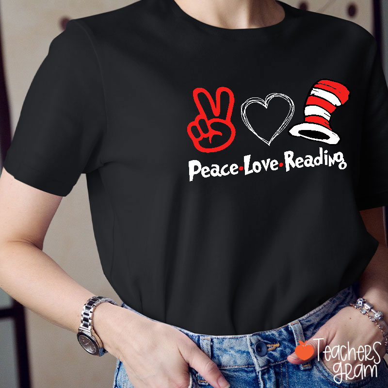 Peace Love Reading T-Shirt