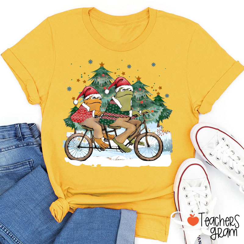 Frog And Toad Christmas Teacher T-Shirt