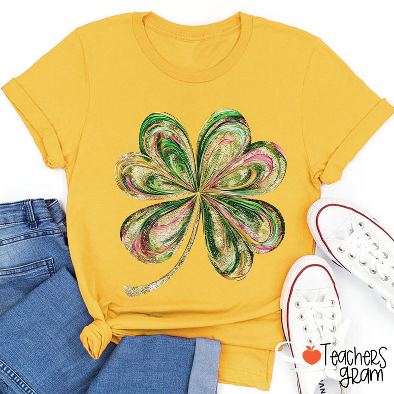 Retro Shamrock Teacher T-Shirt