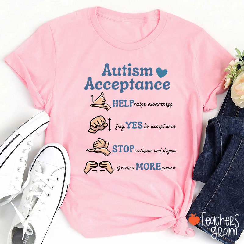 Autism Acceptance Teacher T-Shirt