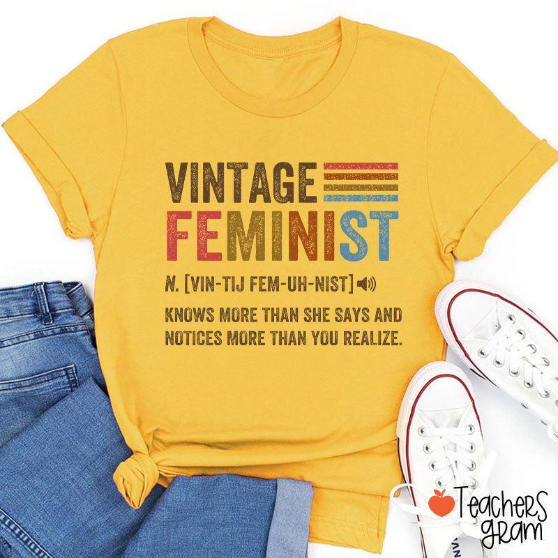 Vintage Feminist Teacher T-Shirt