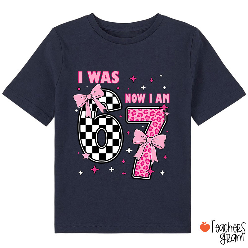 I Was Six Now I'm Seven Checkered Class T-Shirt