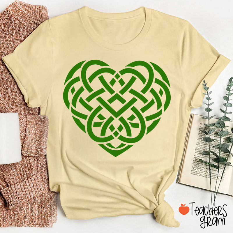 Celtic Heart St. Patrick's Day Teacher T-Shirt