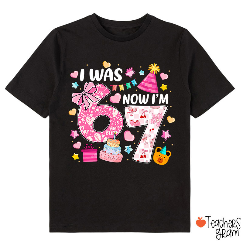I Was 6 Now I'm 7 Birthday Class T-Shirt
