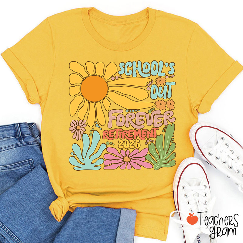 Personalized Colorful Sunflowers And Text Teacher T-Shirt